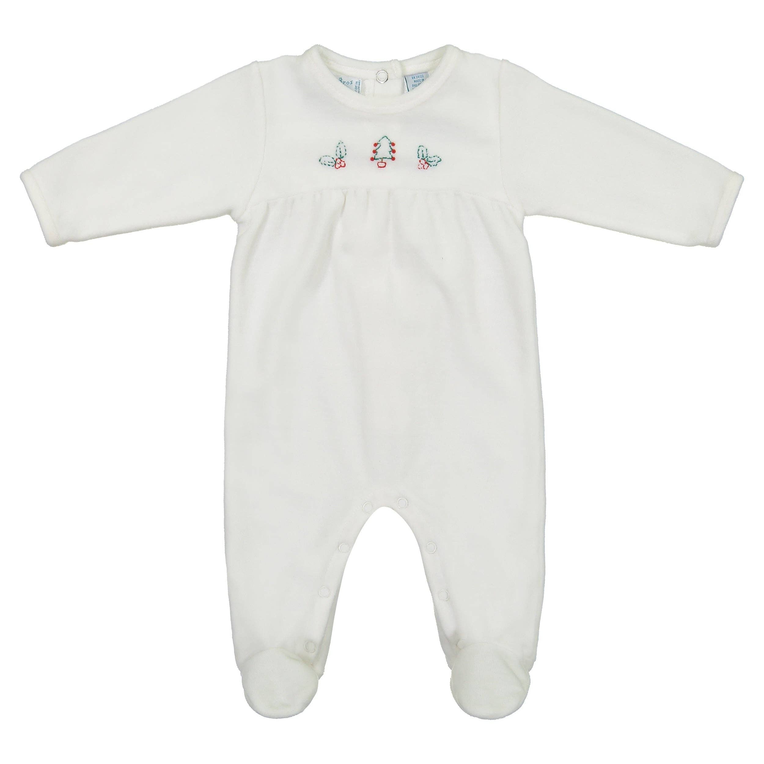 Velour Holiday Tree Romper