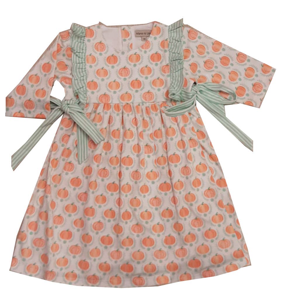 Pumpkins Printed Long Sleeve Dress