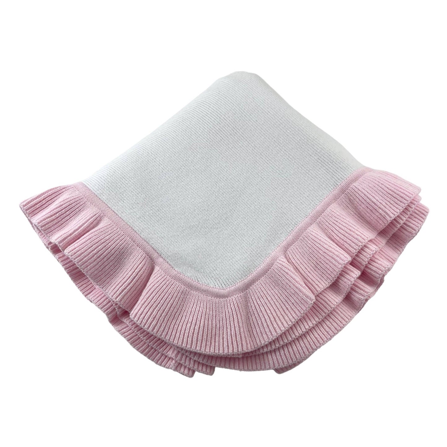 Jersey Knitted Ruffle Blanket