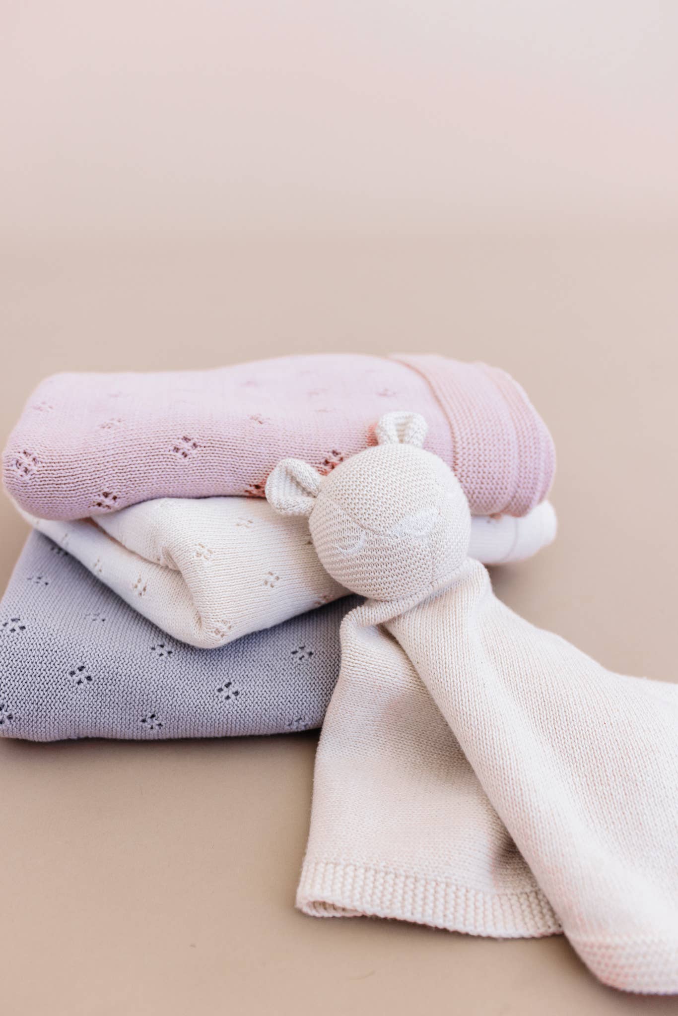 Heirloom Pique Blanket Blush Organic Cotton Baby Gift: Blush