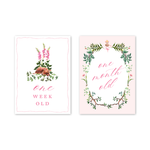 Woodland Pink Milestone Cards: Baby Milestone Cards - Set of 15
