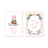 Woodland Pink Milestone Cards: Baby Milestone Cards - Set of 15