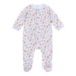 Frosted Wonderland Light Blue Printed Zipper Footie