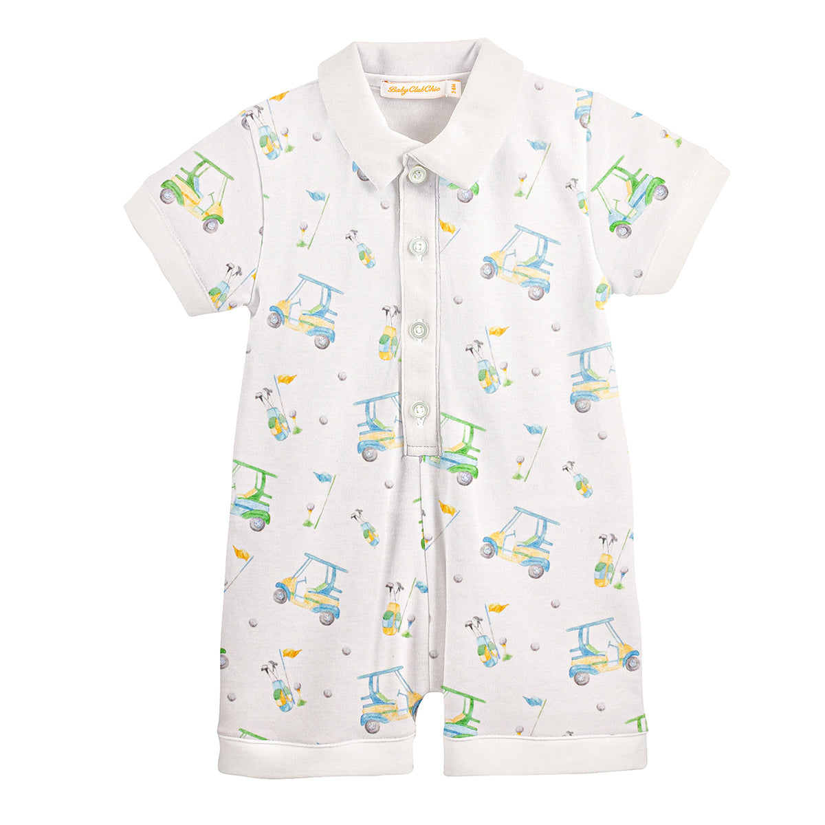 Golf Grit Romper With Collar