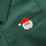 Green Corduroy Santa Dress Shirt