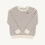 Isaac's Sweater - Palmetto Pearl and Gray Bay Brown Stripe