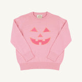 Isabelle's Intarsia Sweater - Sandpearl Pink with Pumpkin Face