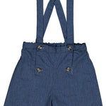Kidiwi Silène dungarees in blue denim herringbone