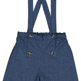 Kidiwi Silène dungarees in blue denim herringbone