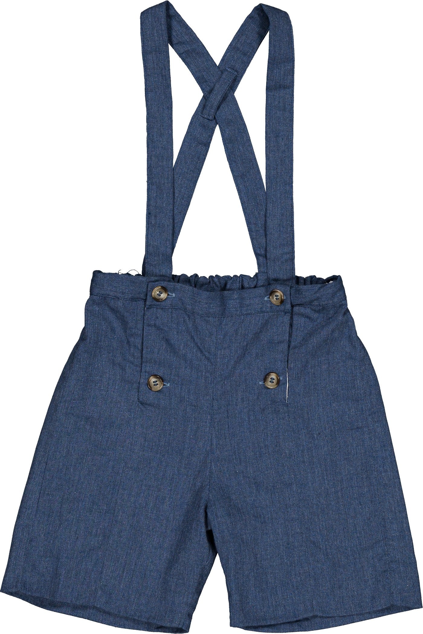 Kidiwi Silène dungarees in blue denim herringbone