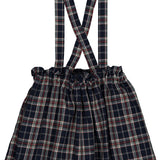 Kidiwi Louise navy plaid skirt, back view