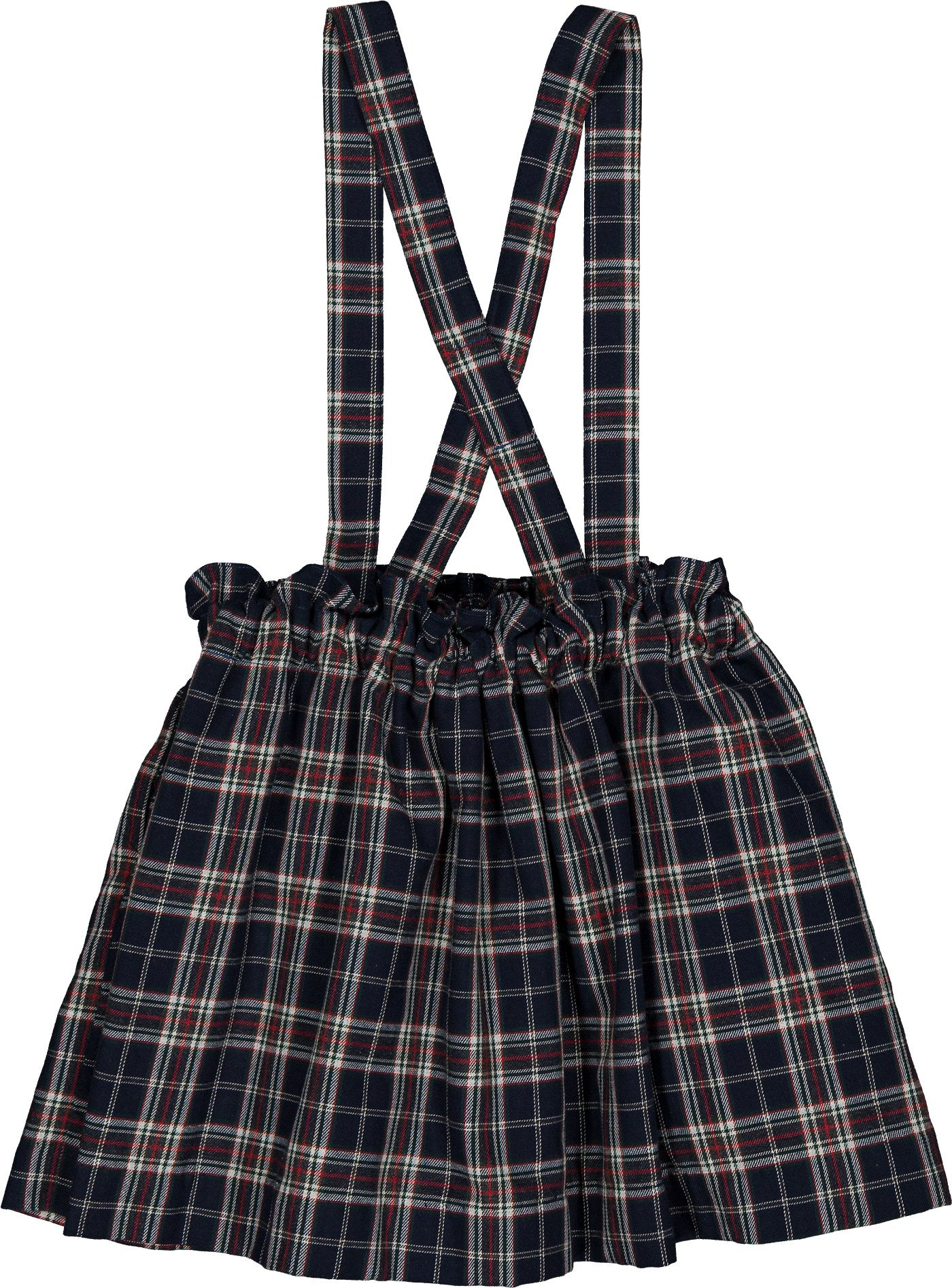 Kidiwi Louise navy plaid skirt, back view