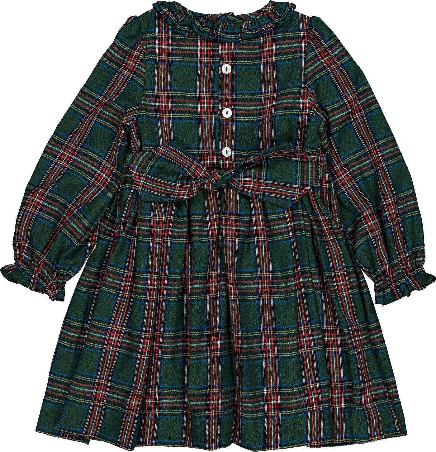 Kidiwi Hars emerald tartan dress, back view