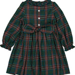 Kidiwi Hars emerald tartan dress, back view