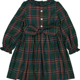 Kidiwi Hars emerald tartan dress, back view