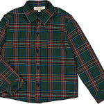 Kidiwi Arthur boys shirt in emerald tartan