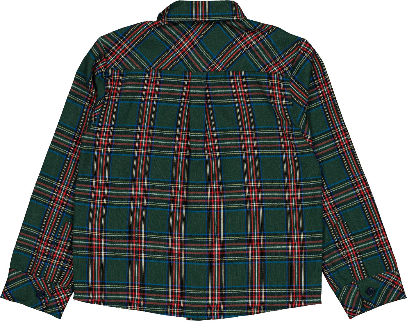 Kidiwi Arthur emerald tartan shirt, back view