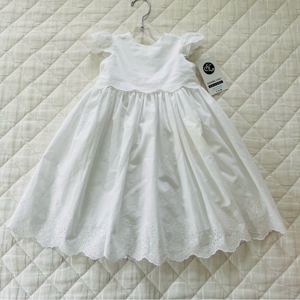 Susanne Lively Batiste Dress- White