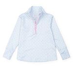 Blair Quarter Zip - Trellis Bloom Blue