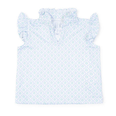 Ellie Top - Trellis Bloom Blue