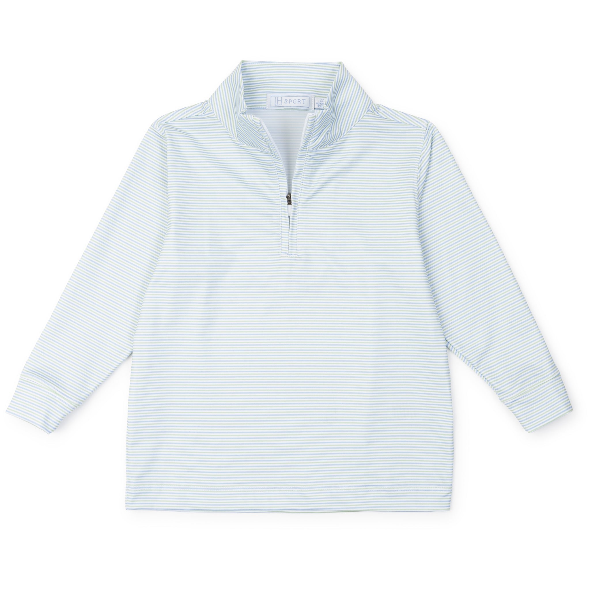 Sam Quarter Zip - Club Stripe Blue Green