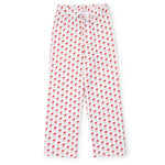 Lila + Hayes Beckett boys' Pima cotton hangout pant in Whimsical Santa print