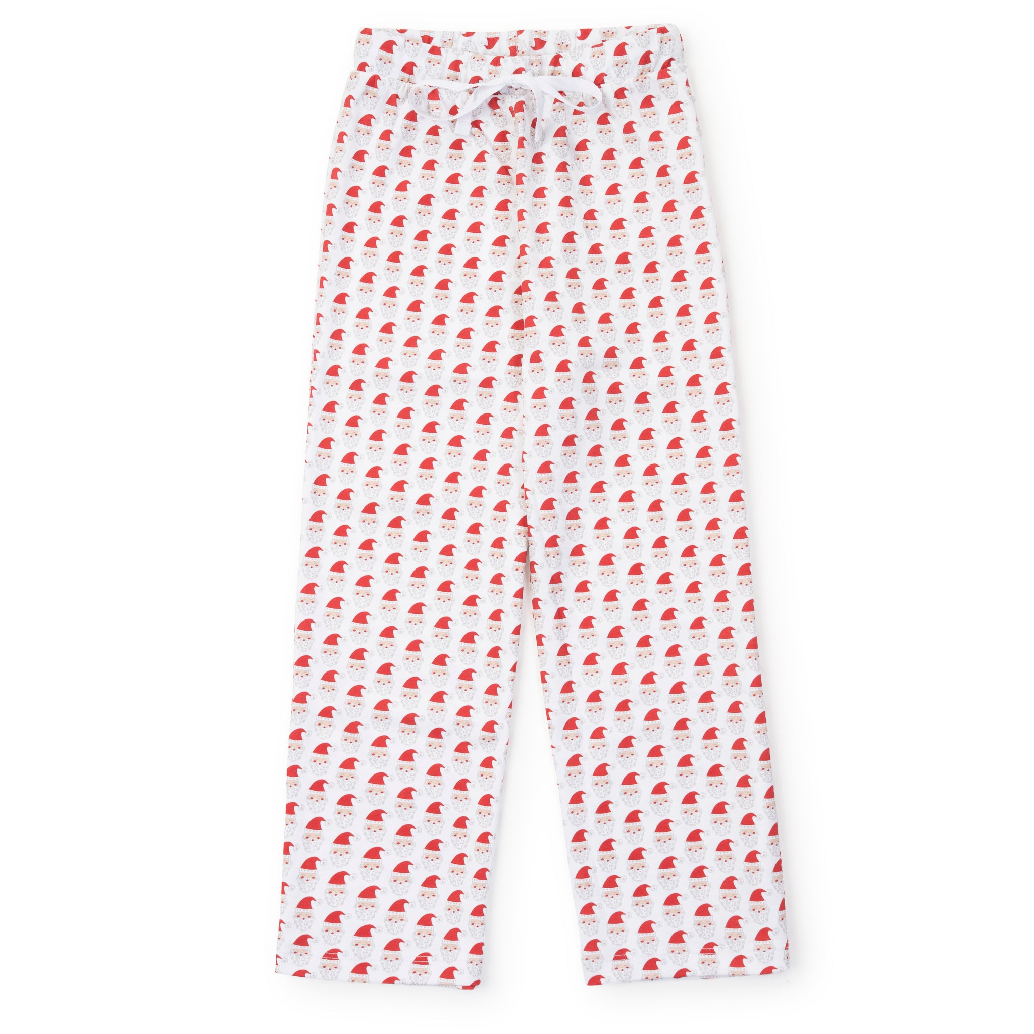Lila + Hayes Beckett boys' Pima cotton hangout pant in Whimsical Santa print