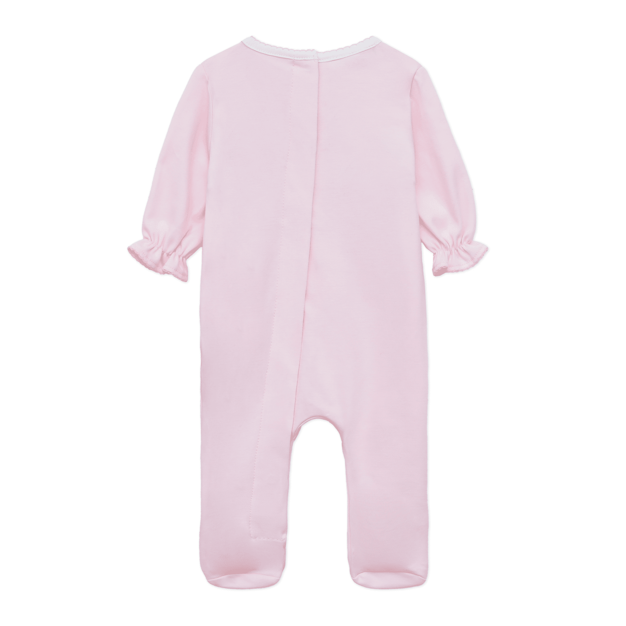 Little Ducklings Classics Pink Smocked Girl Footie