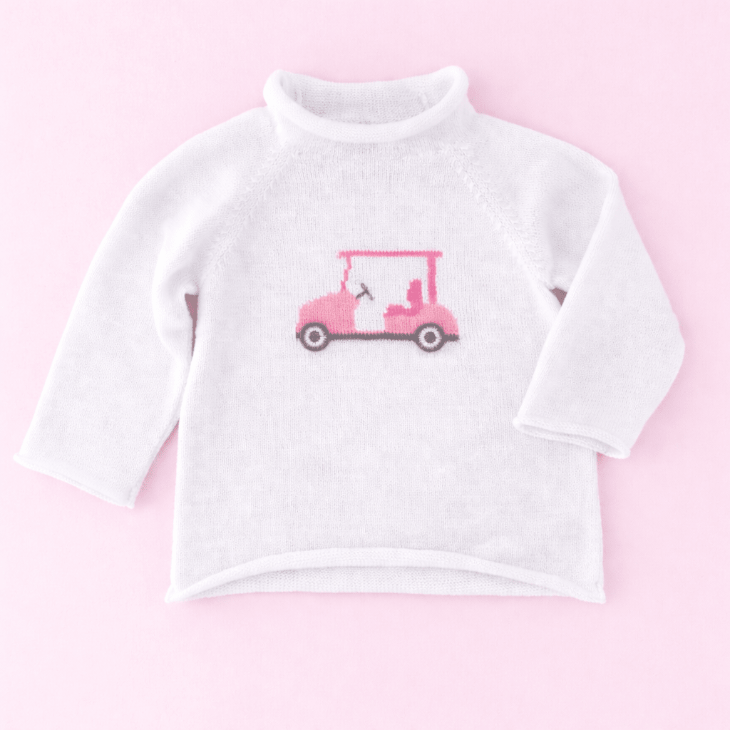 Little Golfer Pink Rollneck Sweater