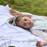 Maite Embroidered Pinafore - Mint Linen