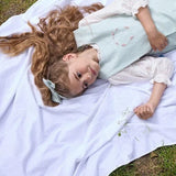 Maite Embroidered Pinafore - Mint Linen