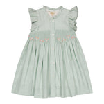 Lolyne Smocked Dress - Mint Linen