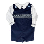 Hand Smocked Boy'S Overall Set London Collection