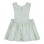 Maite Embroidered Pinafore - Mint Linen