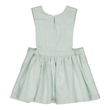 Maite Embroidered Pinafore - Mint Linen