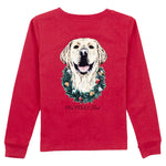 Boys Deck The Paws Long Sleeve -  Cabernet
