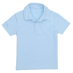 Boys Gulfport Polo - Powder Blue Stripe