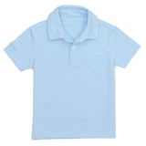 Boys Gulfport Polo - Powder Blue Stripe
