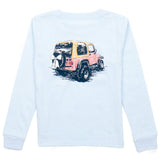 Girls Pink Adventure LS Periwinkle