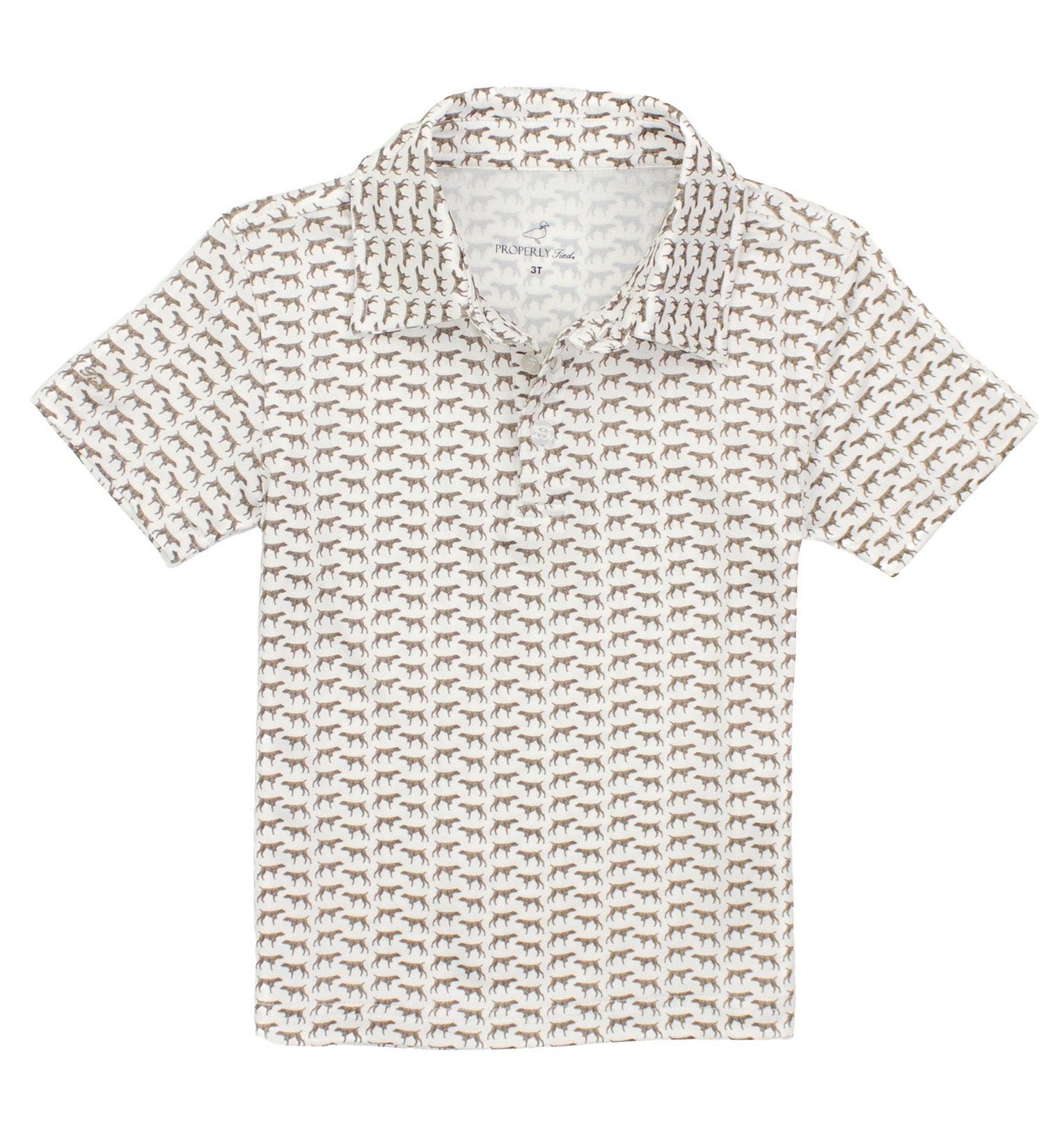 Properly Tied boys Inlet polo in Pointer print