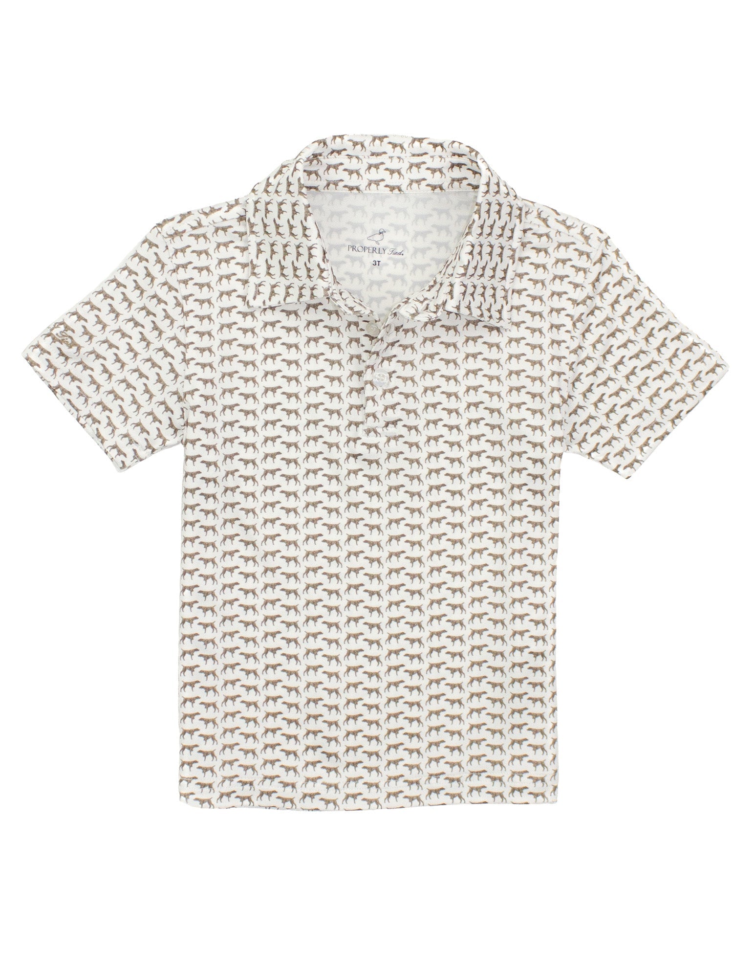 Properly Tied boys Inlet polo in Pointer print