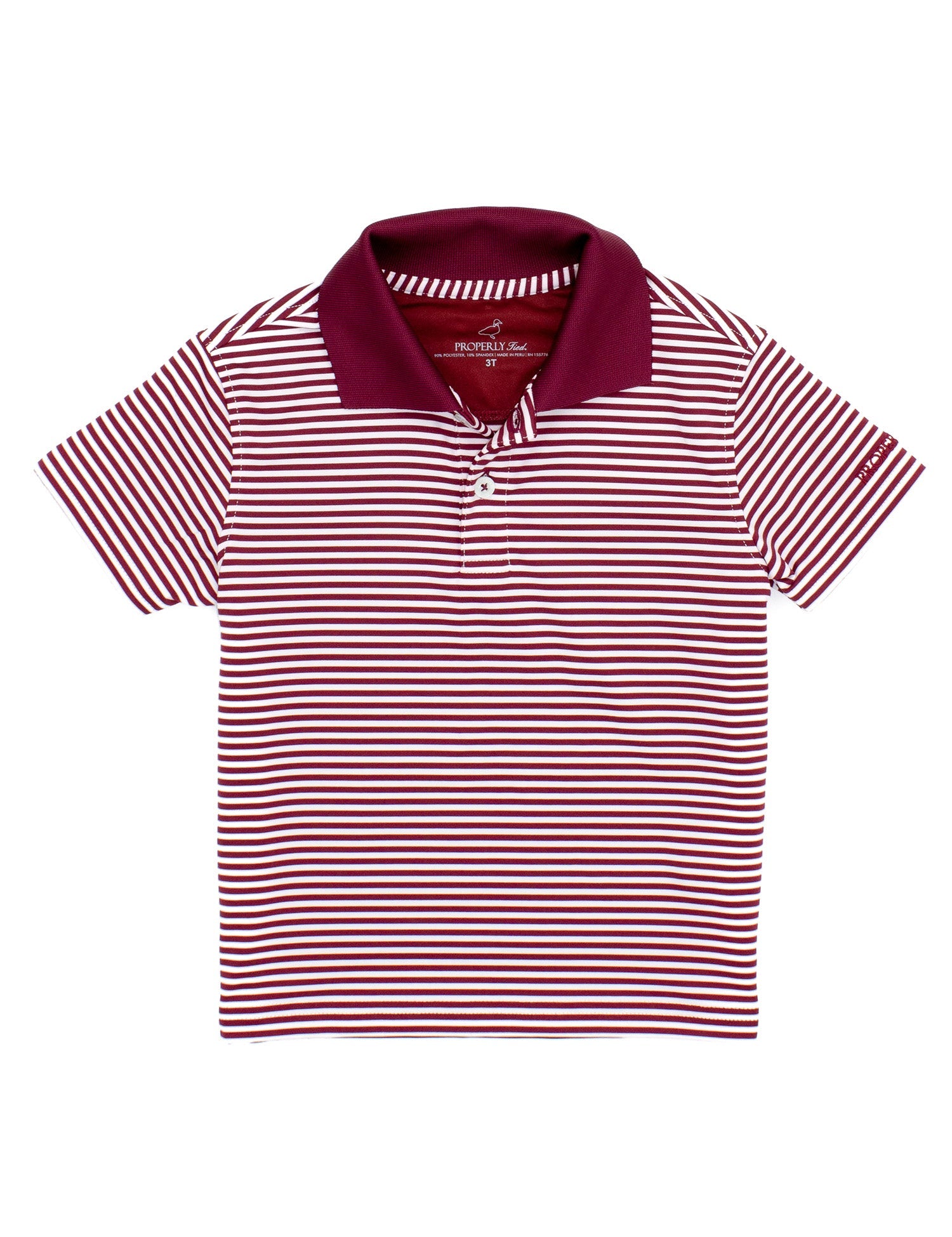 Properly Tied Boys Dallas Polo - Maroon
