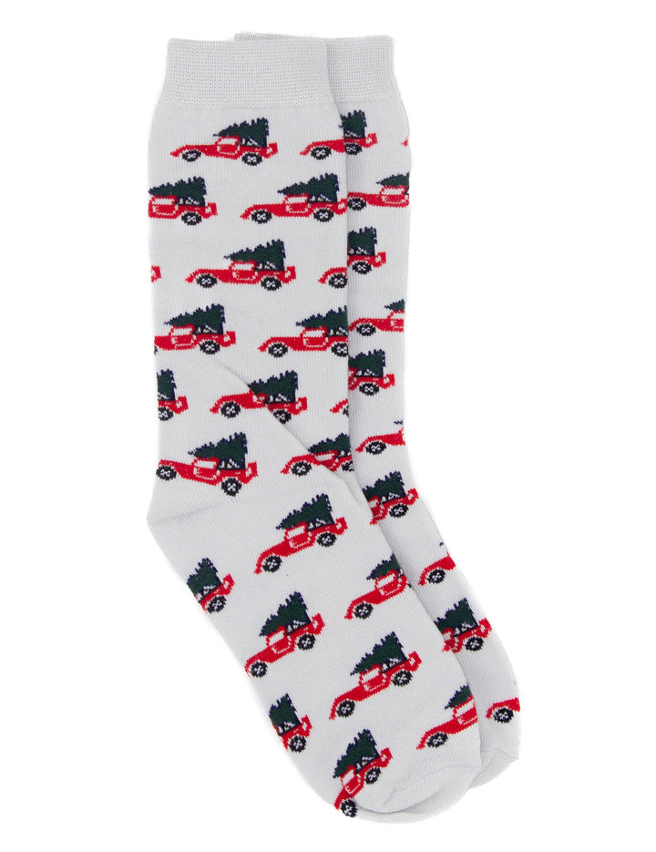Boys Lucky Duck Sock - Christmas Truck