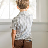 Properly Tied boys Inlet polo in Pointer print, alternate view