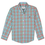 Properly Tied baby Seasonal Sportshirt in Jolly, red, green and aqua multi-check button-down