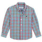 Properly Tied boys Seasonal Sportshirt in Jolly, red, green and aqua multi-check button-down
