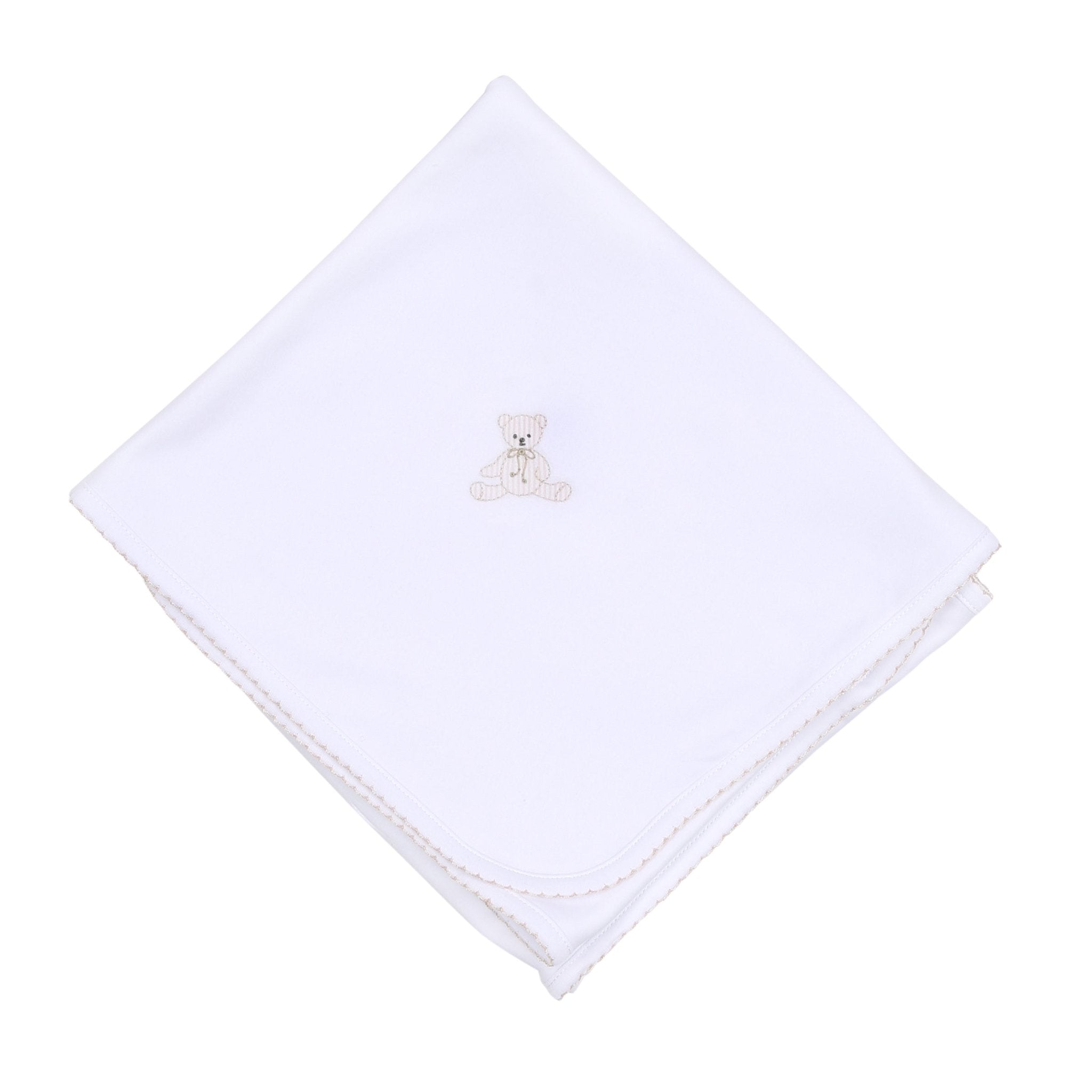 My Teddy Ivory Receiving Blanket