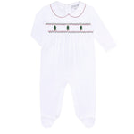 Christmas Tree Smocked Footie