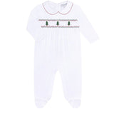 Christmas Tree Smocked Footie