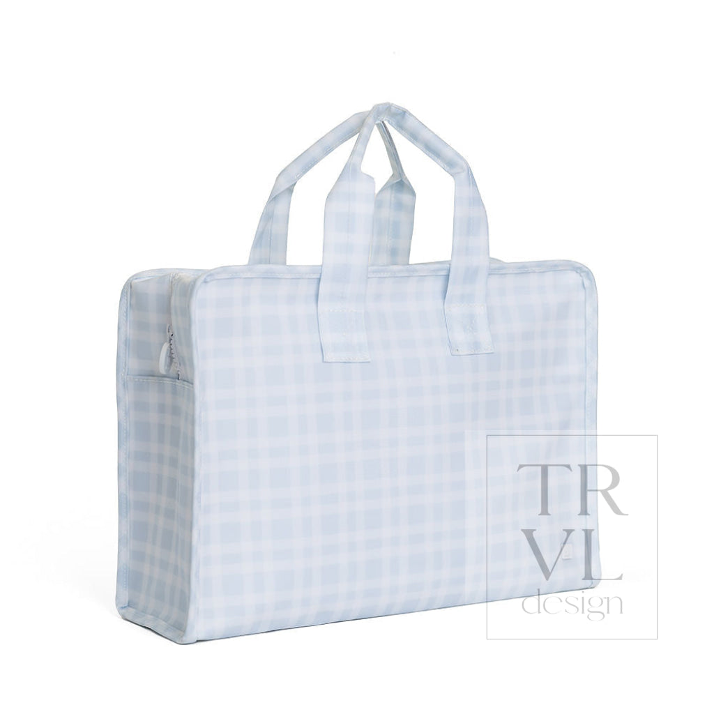 OVERNITE TOTE - Pimlico Plaid Blue